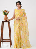 Beautiful Garden Vareli Printed Summer Roganza Saree without Blouse