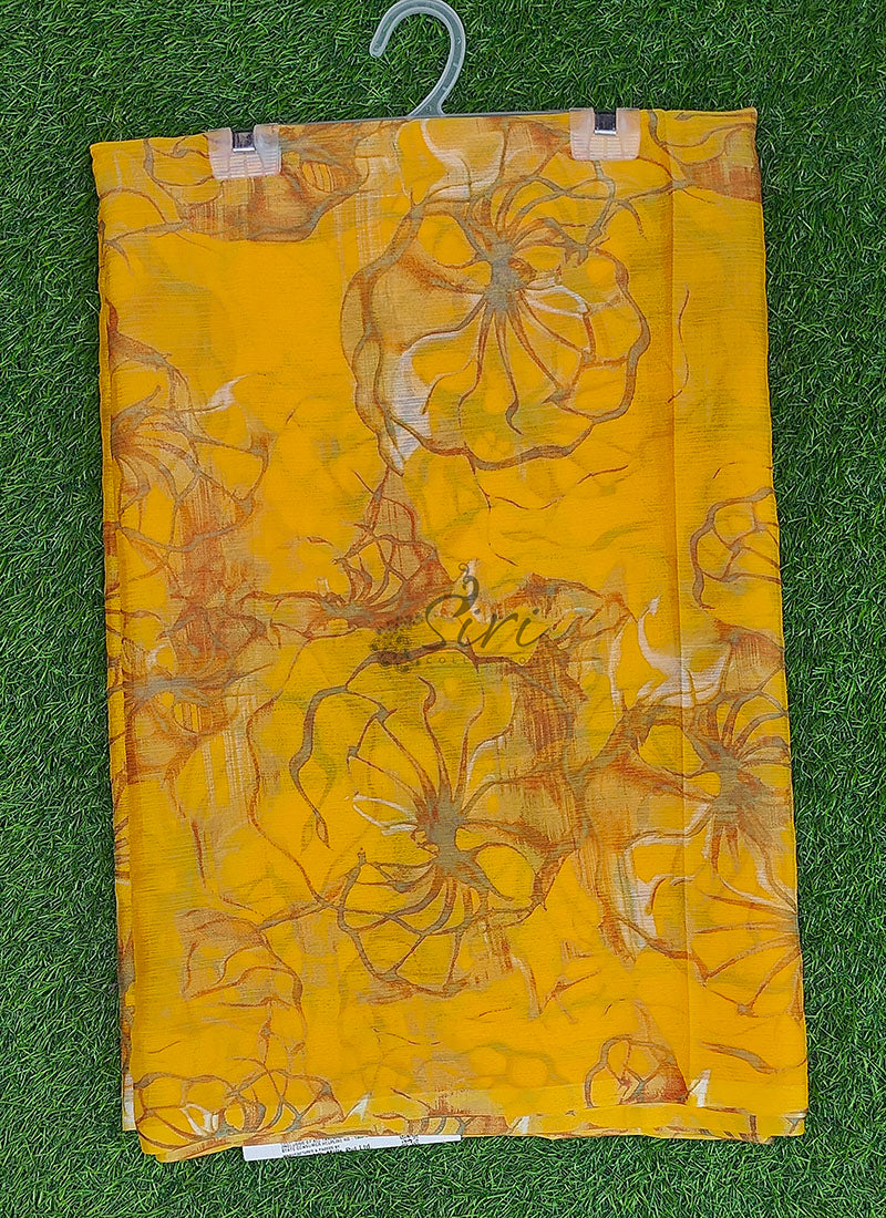 Latest Garden Vareli Super Nara Chiffon Saree without Blouse