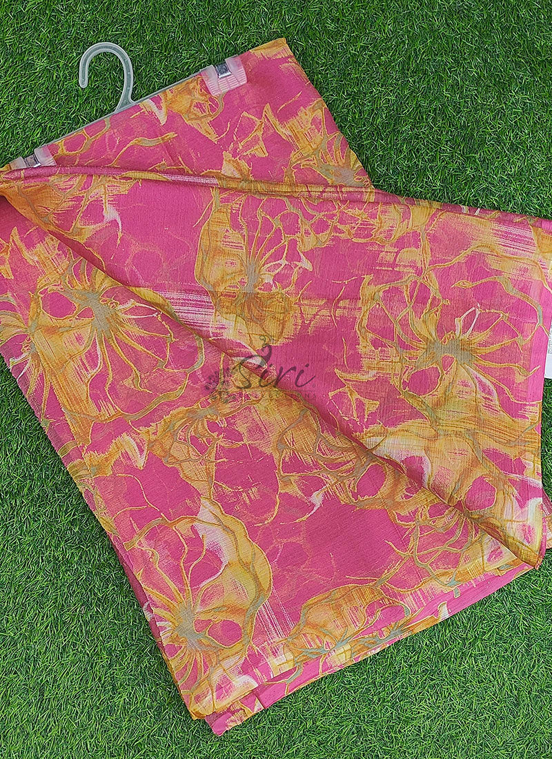 Latest Garden Vareli Super Nara Chiffon Saree without Blouse