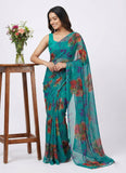 High Quality Garden Vareli Super Nara Chiffon Saree