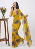 High Quality Garden Vareli Super Nara Chiffon Saree