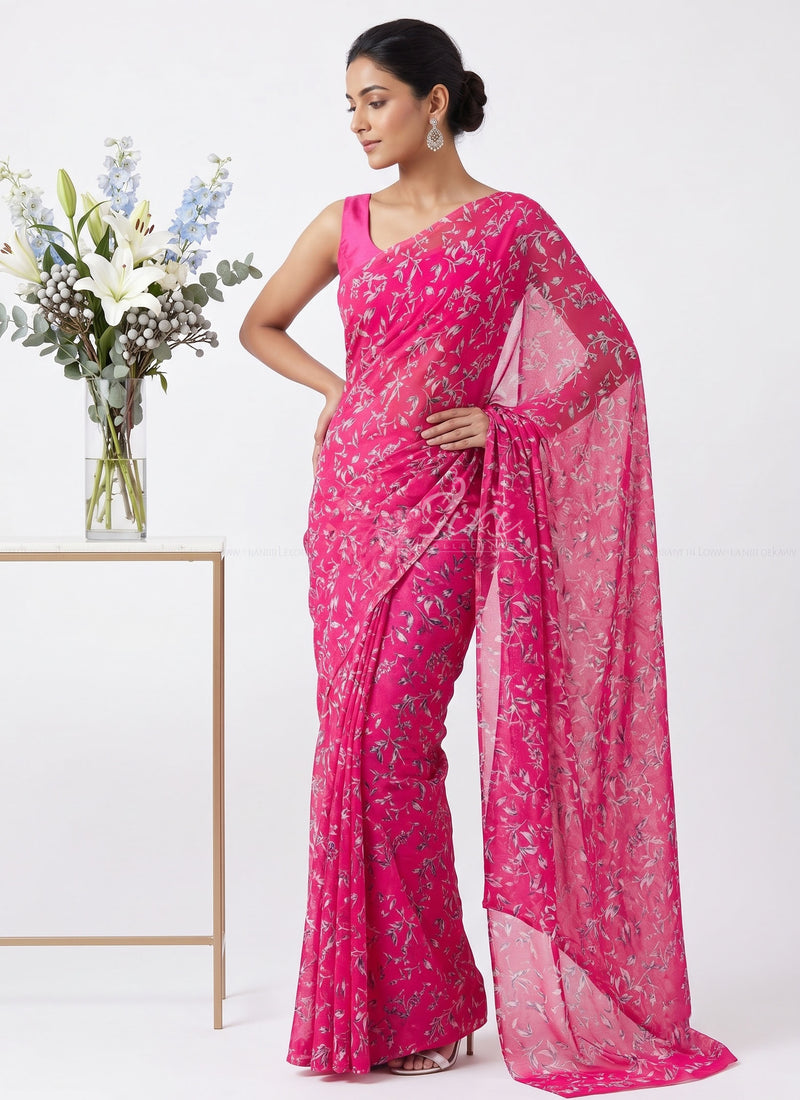 Exclusive Garden Vareli Super Nara Chiffon Saree