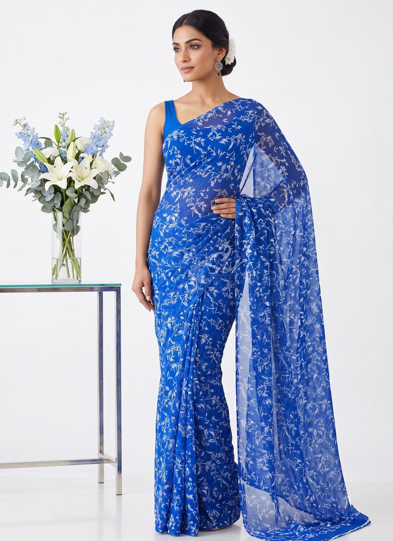 Exclusive Garden Vareli Super Nara Chiffon Saree