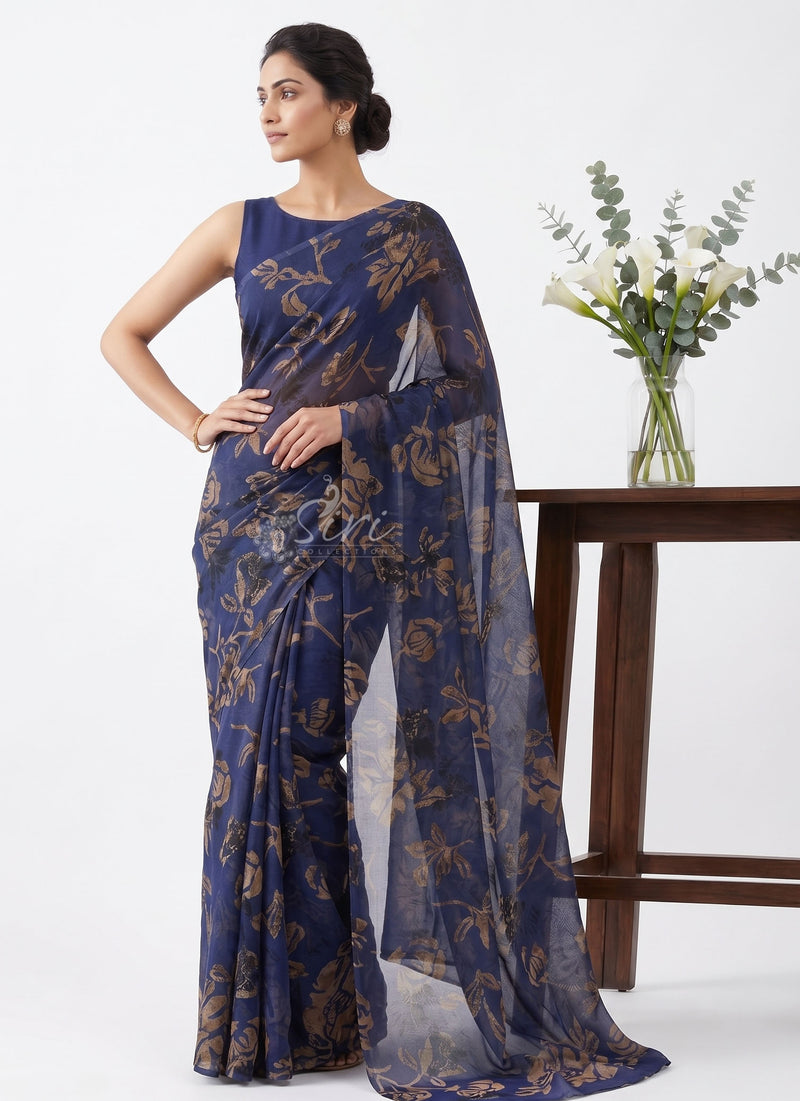 Exclusive Light Weight Garden Vareli Super Nara Chiffon Saree