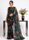 Latest Garden Vareli Super Nara Chiffon Saree without Blouse