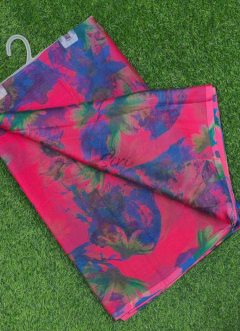 Latest Garden Vareli Super Nara Chiffon Saree without Blouse