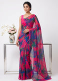Latest Garden Vareli Super Nara Chiffon Saree without Blouse