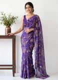 Latest Garden Vareli Super Nara Chiffon Saree without Blouse