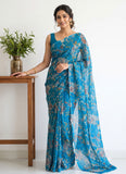 Latest Garden Vareli Super Nara Chiffon Saree without Blouse
