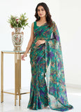 Latest Garden Vareli Super Nara Chiffon Saree without Blouse