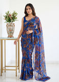Latest Garden Vareli Super Nara Chiffon Saree without Blouse
