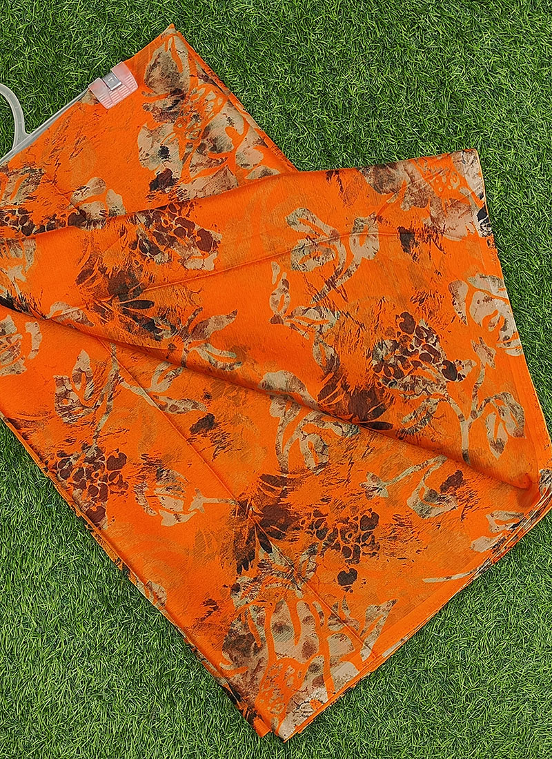 Latest Garden Vareli Super Nara Chiffon Saree without Blouse