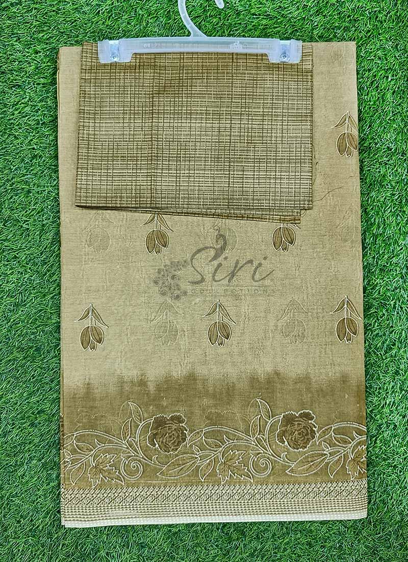 Latest Elegant Printed Pure Cotton Saree