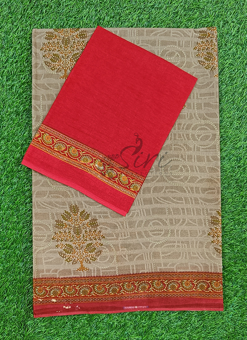 Beautiful Printed Cotton Saree