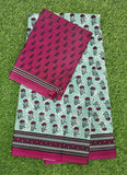 Beautiful Bhagru Print Pure Cotton Saree