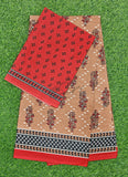 Beautiful Bhagru Print Pure Cotton Saree