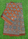 Ajrakh Print Pure Cotton Saree