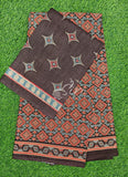 Ajrakh Print Pure Cotton Saree