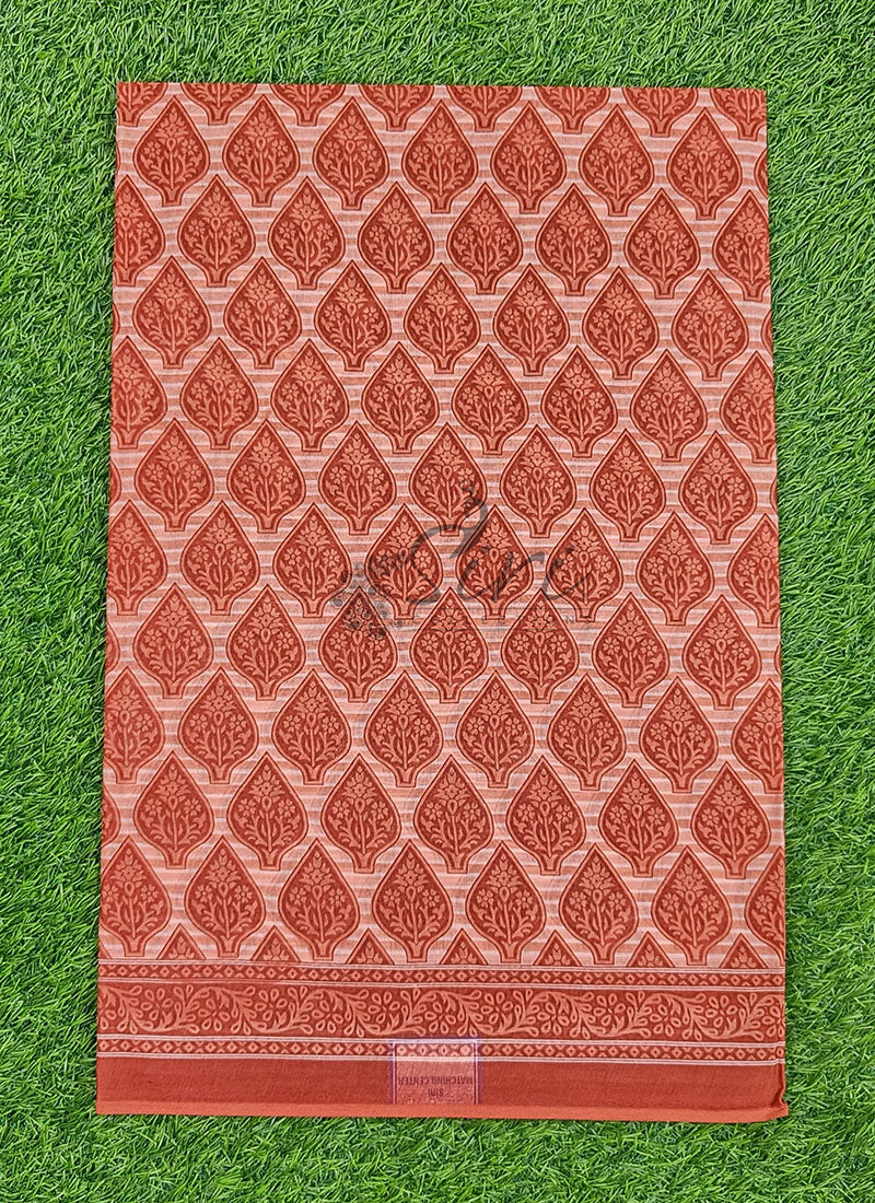 Simple Printed Pure Cotton Saree