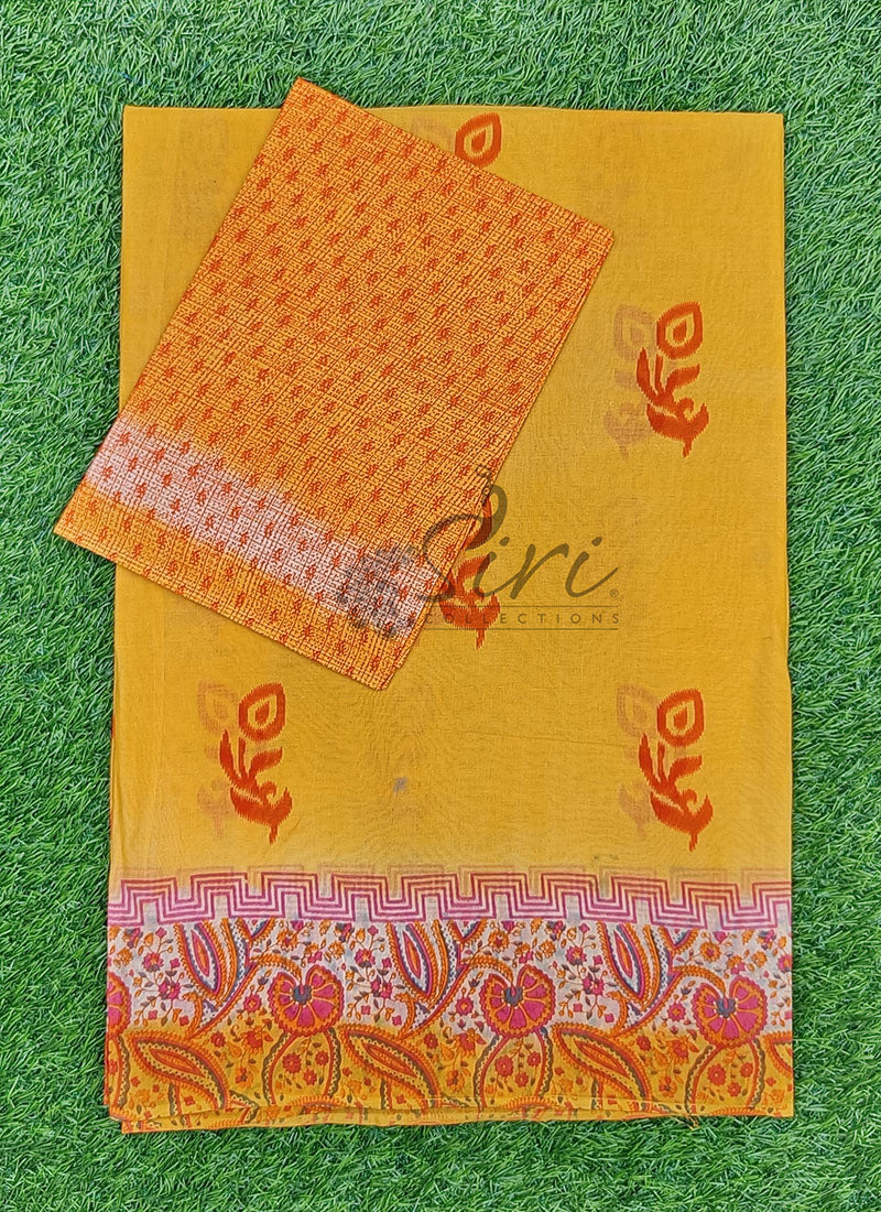 Latest Printed Pure Cotton Saree