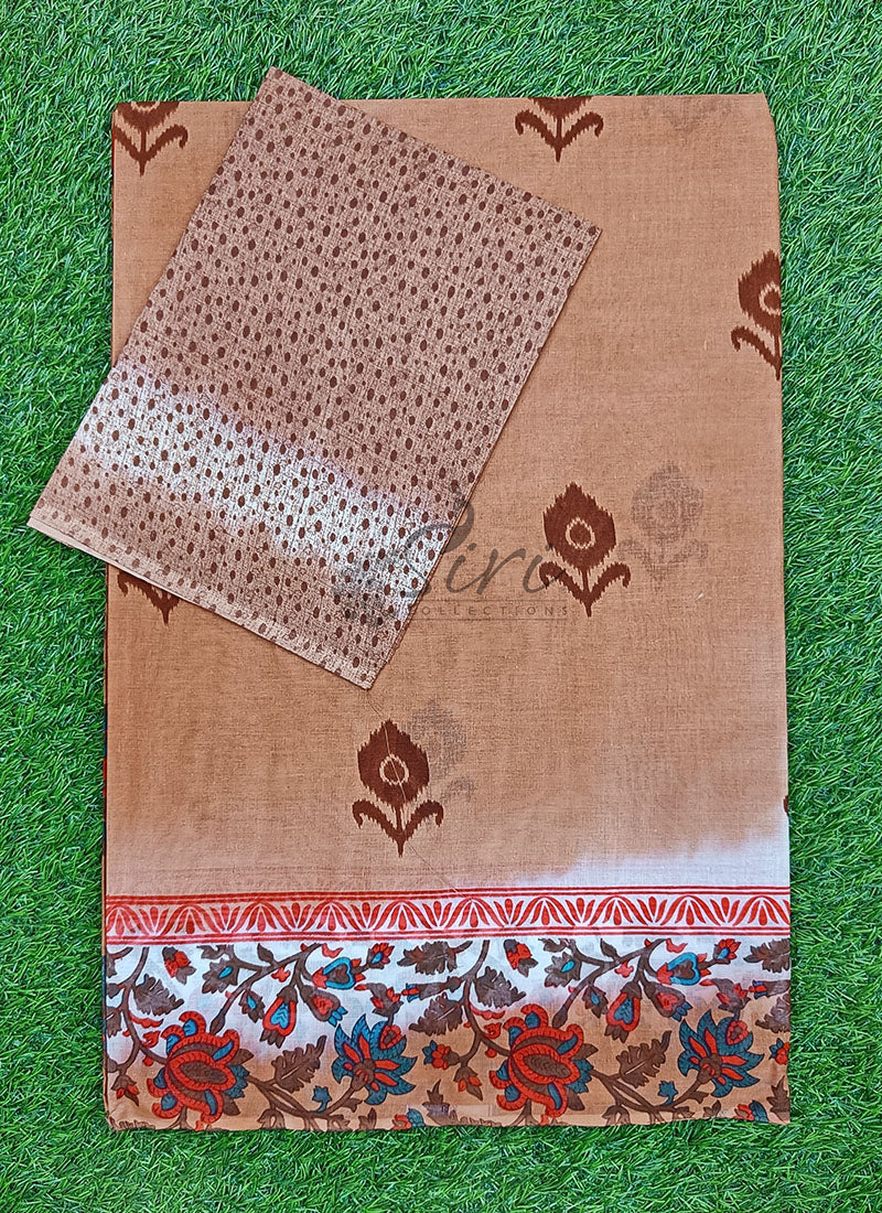 Latest Printed Pure Cotton Saree