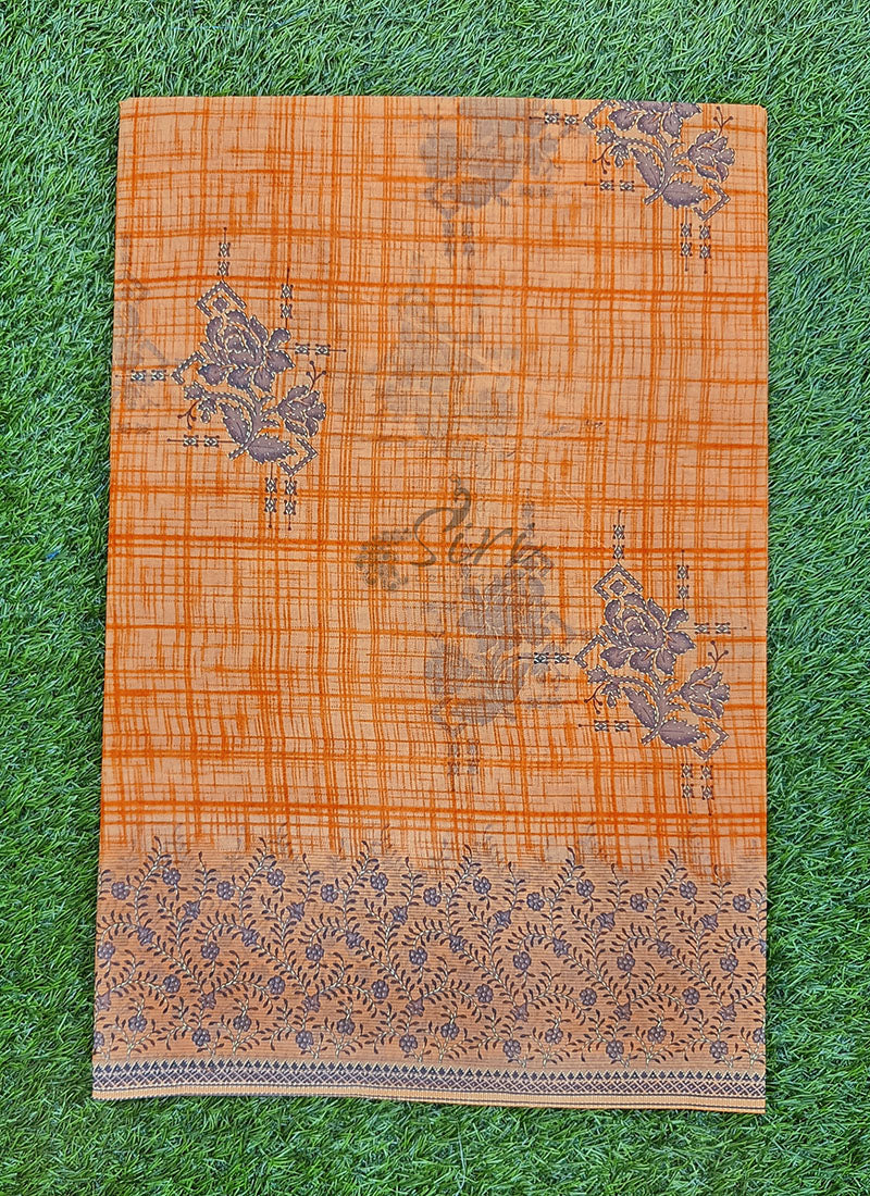 Latest Printed Pure Cotton Saree