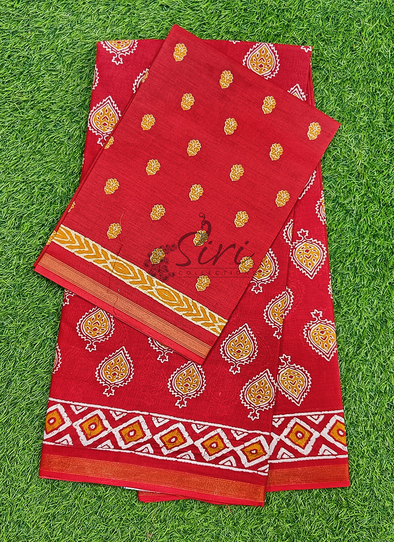 Latest Pure Soft Jaipur Cotton Saree