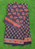 Bhagru Print Pure Soft Jaipur Cotton Saree