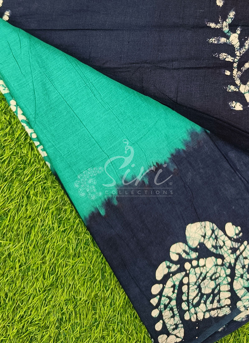 Pure Soft Cotton Saree in Batik