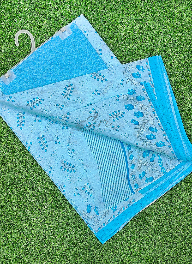 Pure Printed Soft Cotton Saree