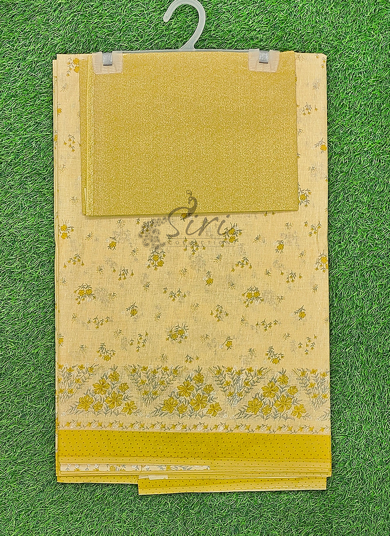 Pure Printed Soft Cotton Saree