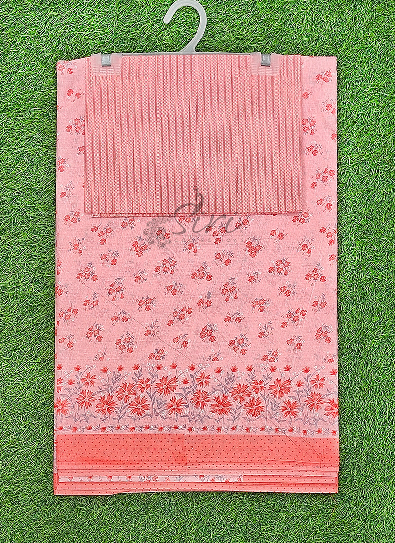 Pure Printed Soft Cotton Saree