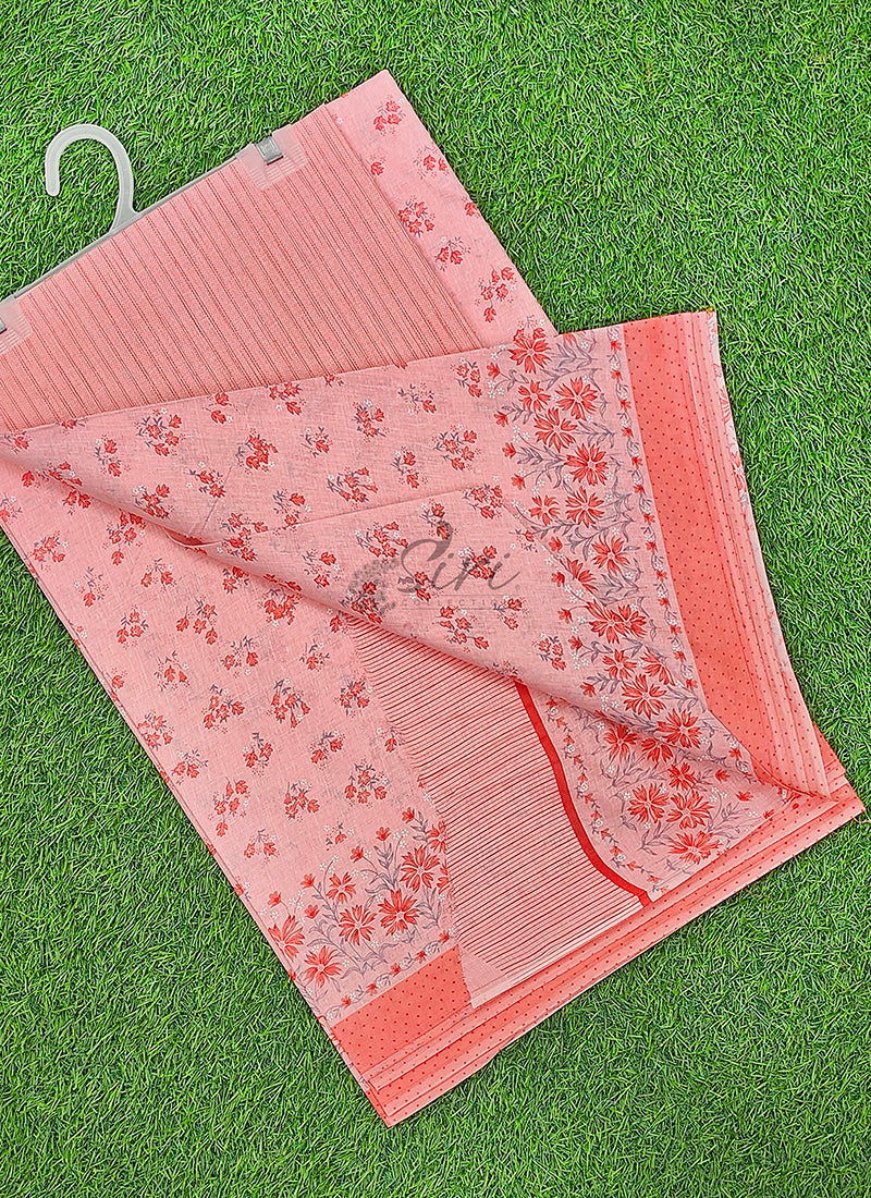 Pure Printed Soft Cotton Saree