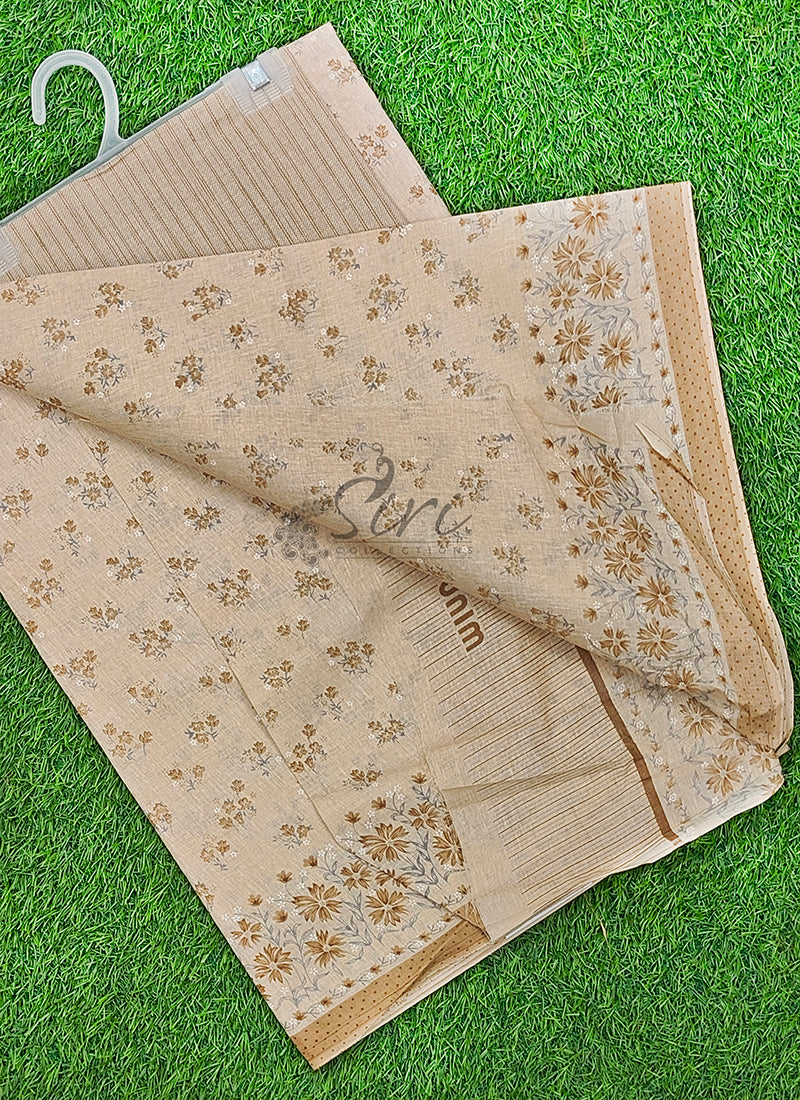 Pure Printed Soft Cotton Saree