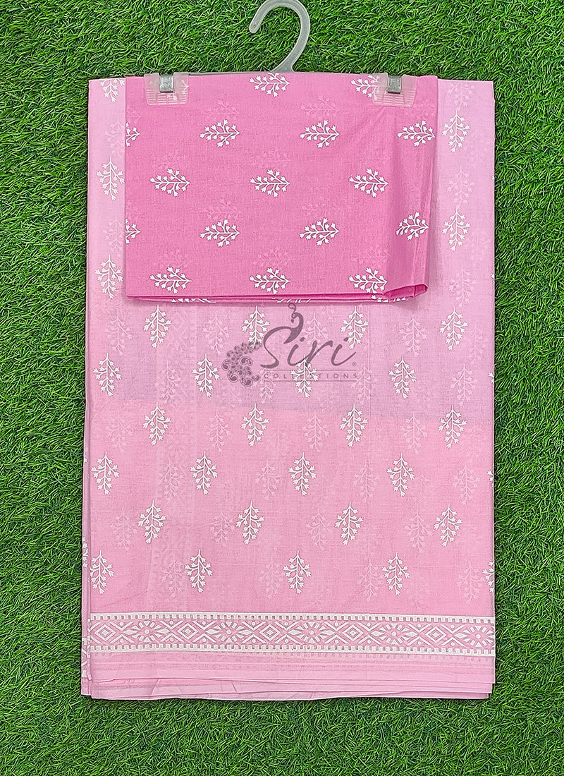 Pure Printed Soft Cotton Saree