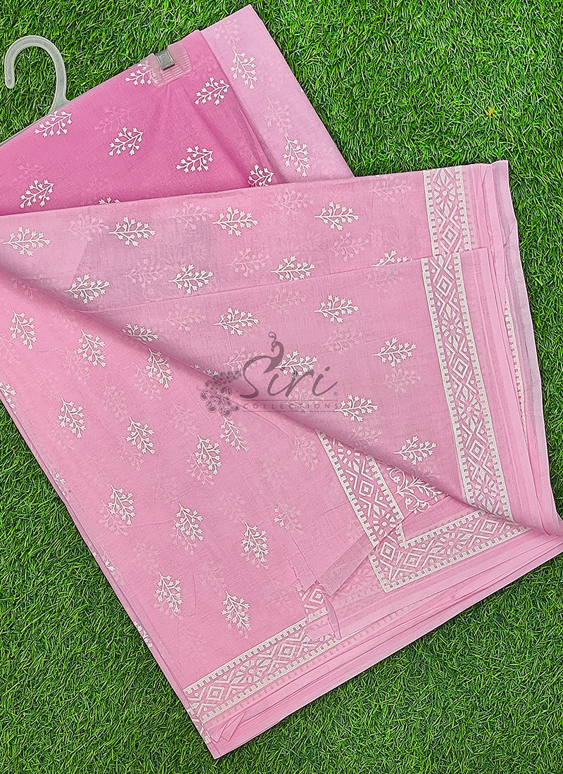Pure Printed Soft Cotton Saree