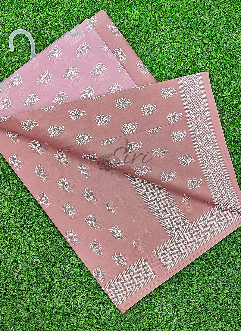 Pure Printed Soft Cotton Saree