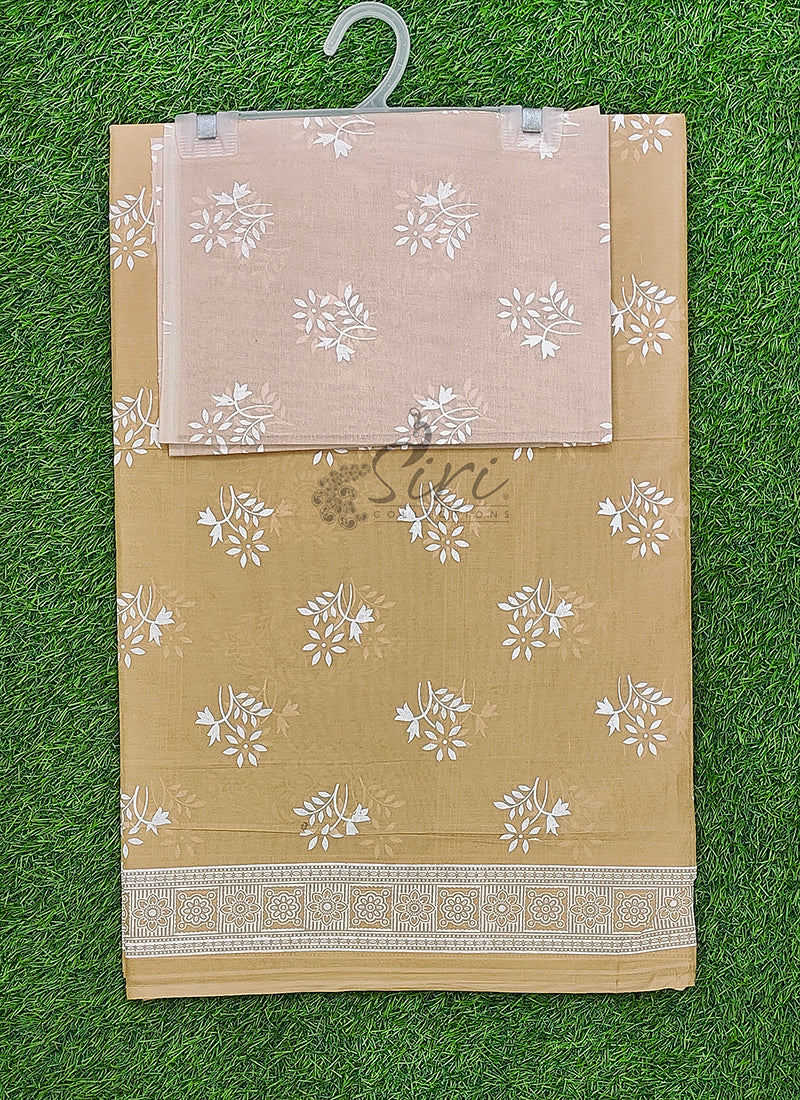 Pure Printed Soft Cotton Saree