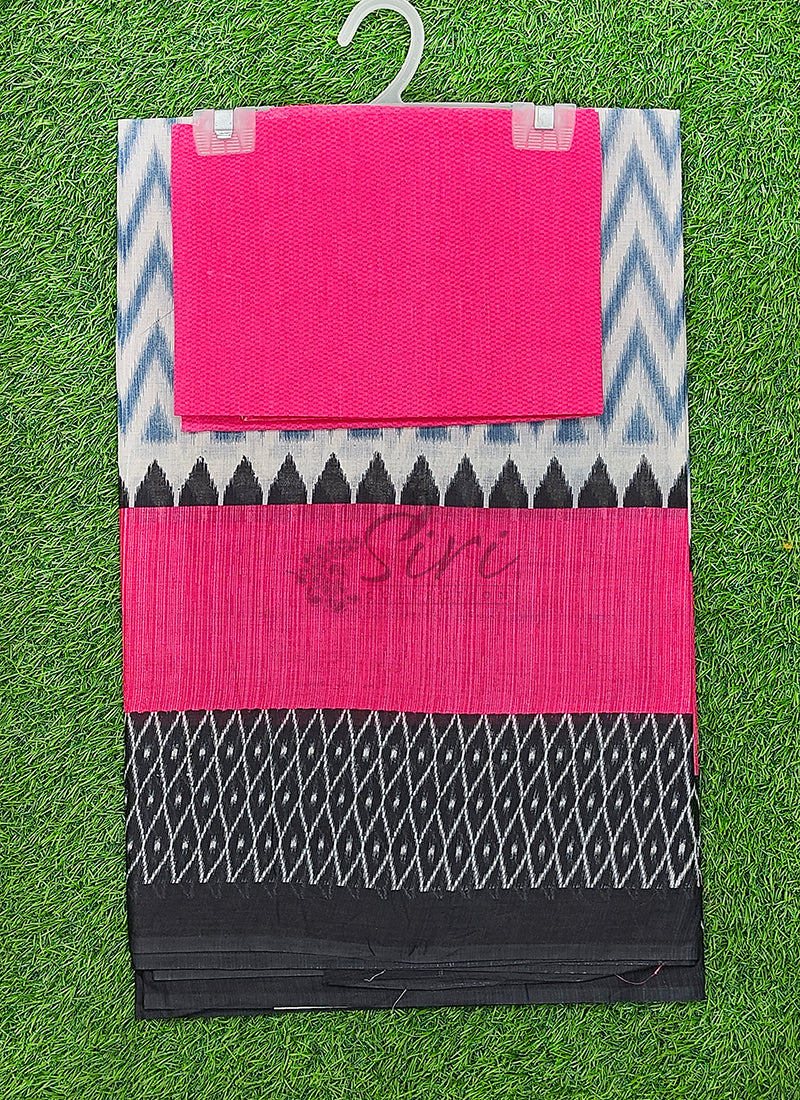 Pure Soft Cotton Saree in Ikat Print