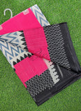 Pure Soft Cotton Saree in Ikat Print