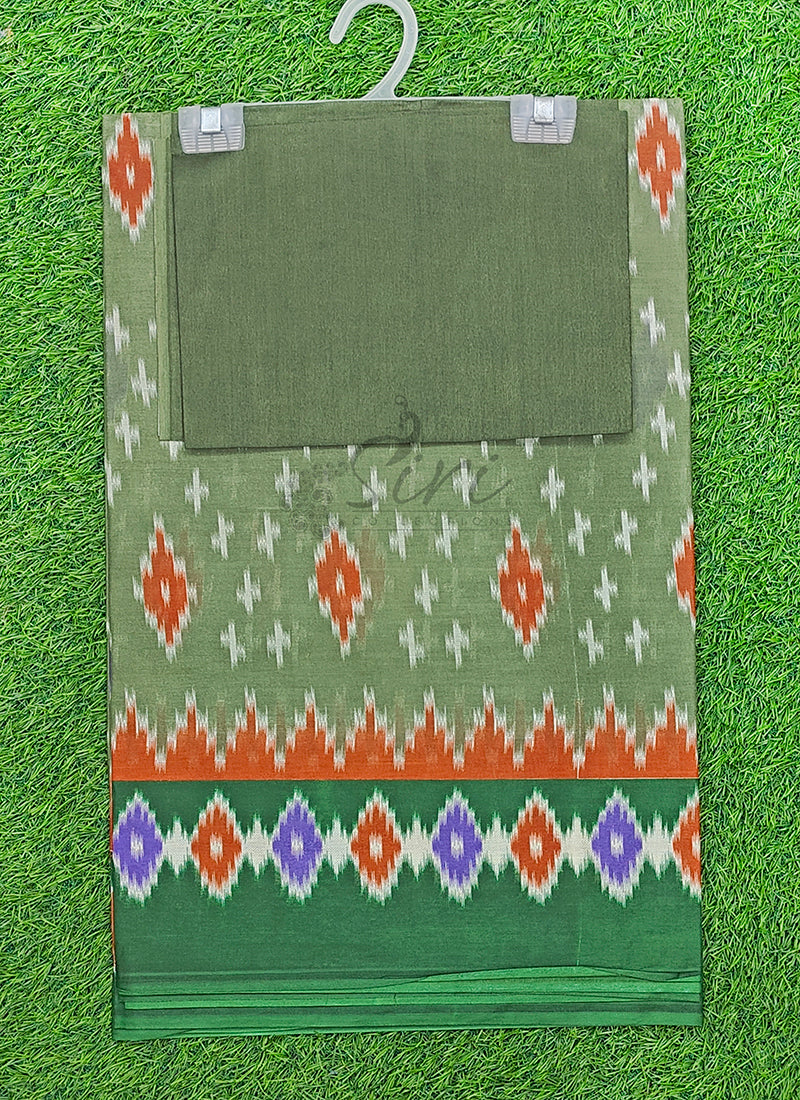 Pure Soft Cotton Saree in Ikat Print
