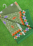 Pure Soft Cotton Saree in Ikat Print