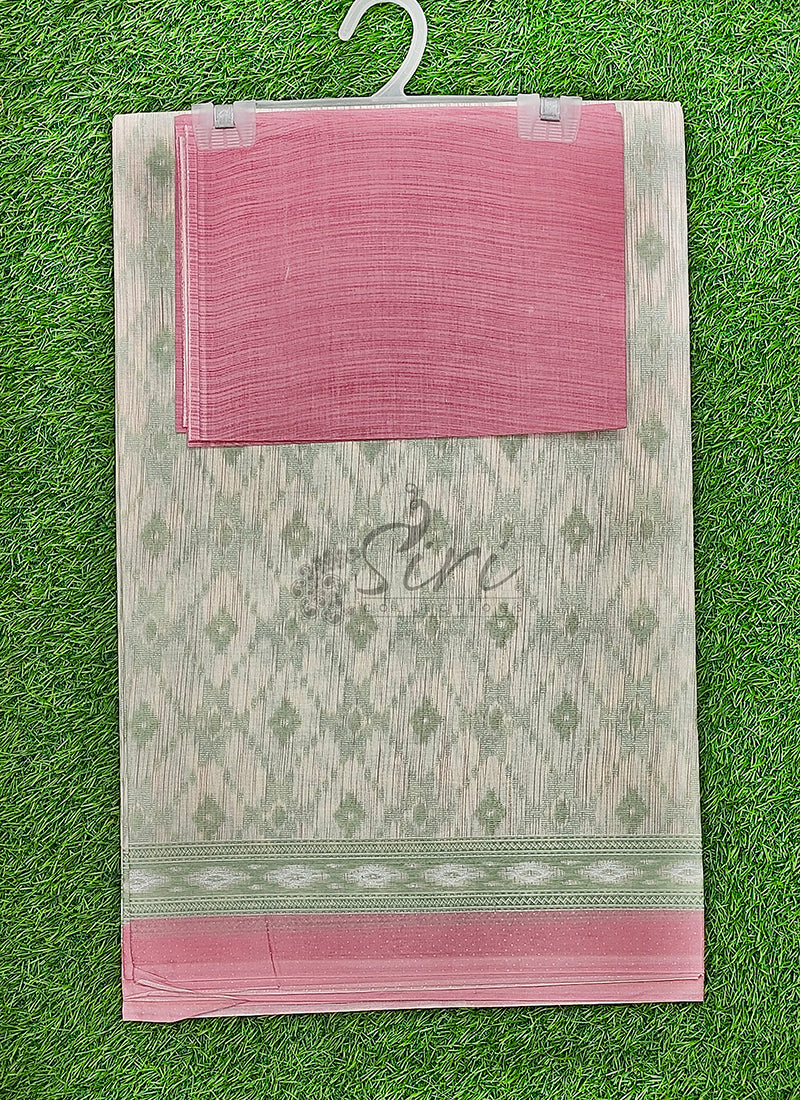 Pure Soft Cotton Saree in Ikat Print