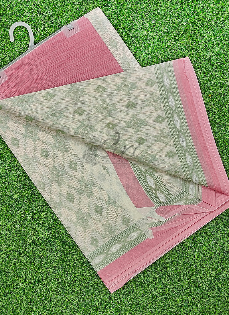 Pure Soft Cotton Saree in Ikat Print