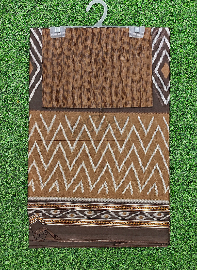 Pure Soft Cotton Saree in Ikat Print