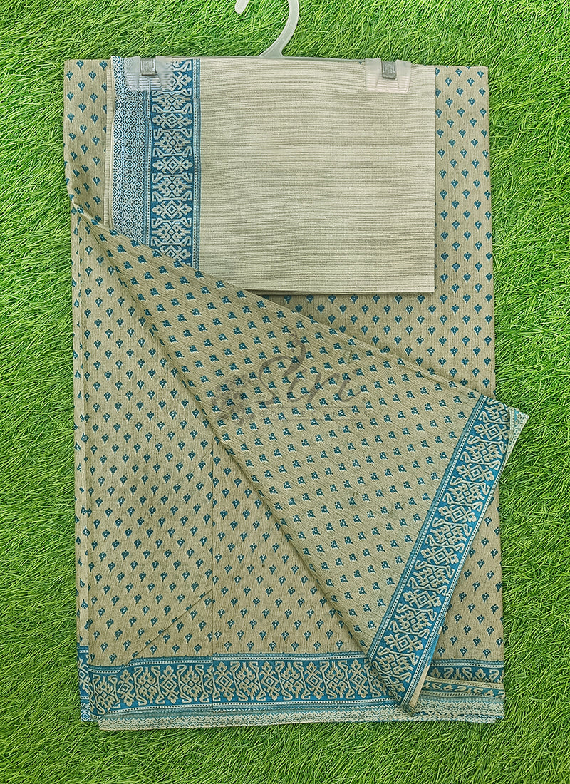 Latest Printed Pure Cotton Saree
