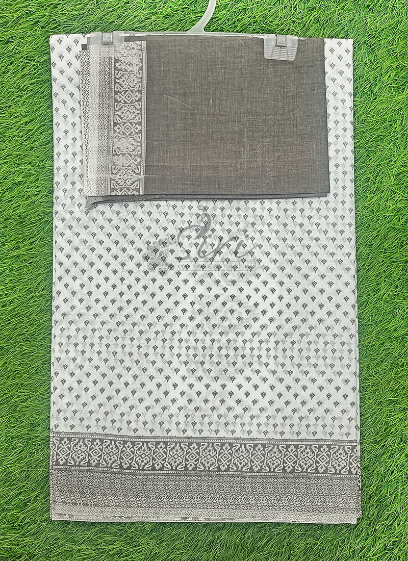 Latest Printed Pure Cotton Saree