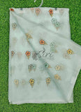 Designer Organza Saree in Cute Flower Design