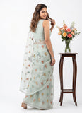 Designer Organza Saree in Cute Flower Design