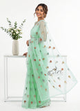 Designer Organza Saree in Cute Flower Design